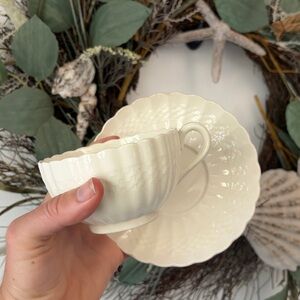 Copeland Spode England Cream Teacup and Saucer Set ANTIQUE